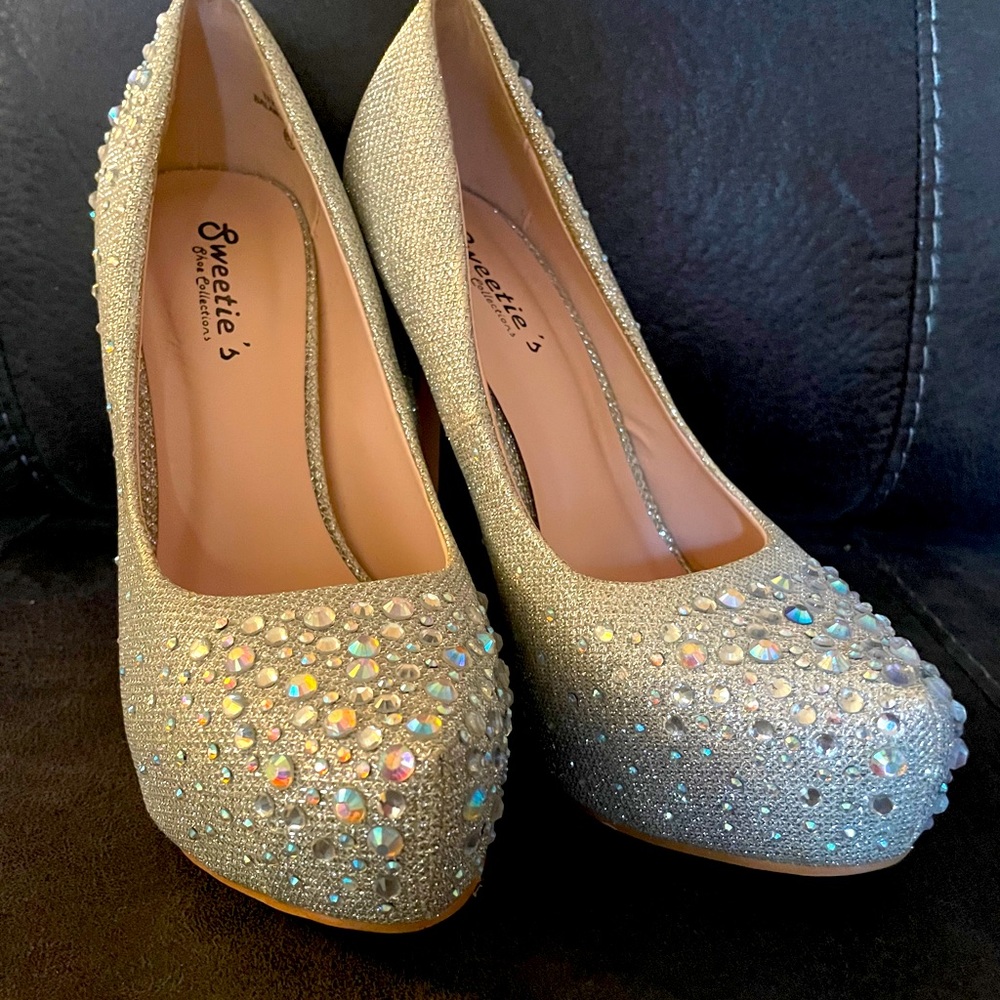 Sparkling Silver Heels Prom